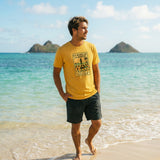 la musée de la bootée - kolohe series men's tee - mustard yellow
