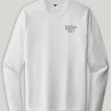 White long-sleeve shirt with Kailua High logo on a gray background