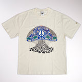 peace love + tranquility moon jelly tee womens - faded ecru